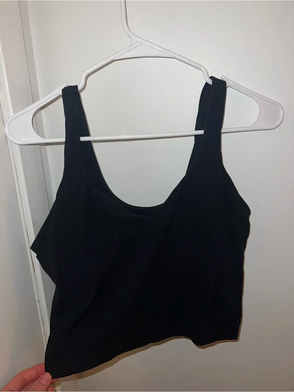 lululemon athletica Align Ribbed Black V-Neck Cropped Tank